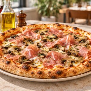pizza prosciutto e funghi